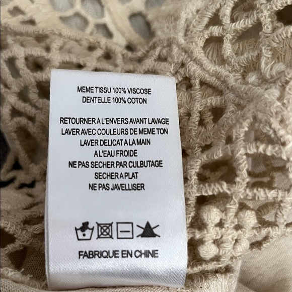 Miss Me Lace Detail Cream Blouse used good condition - Picture 7 of 7